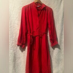 Ms. Chaus Red Silk Dress Vintage